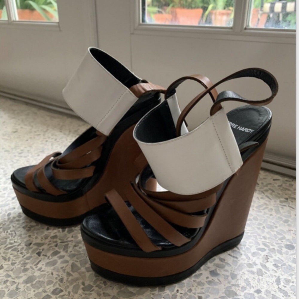 Pierre Hardy Color Block Platform Wedges Size 36/6 - image 1